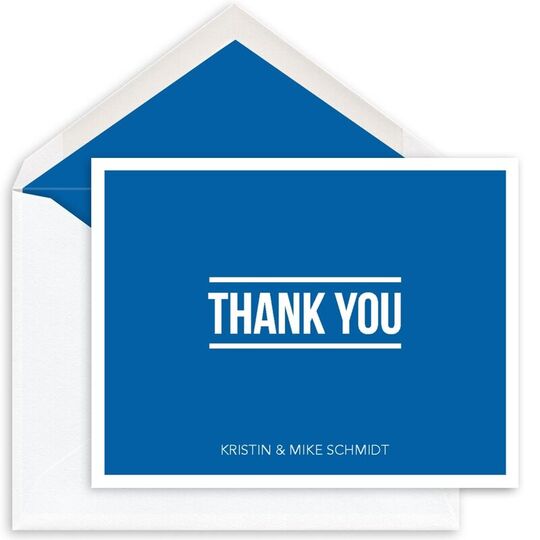 Bold Thank You Folded Note Cards
